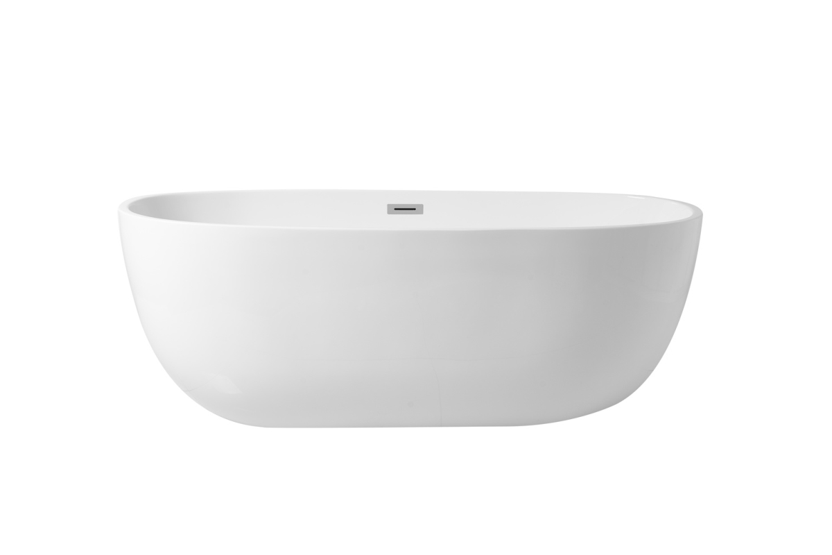 Picture of Elegant Decor BT10767GW 67 in. Soaking Roll Top Bathtub&#44; Glossy White