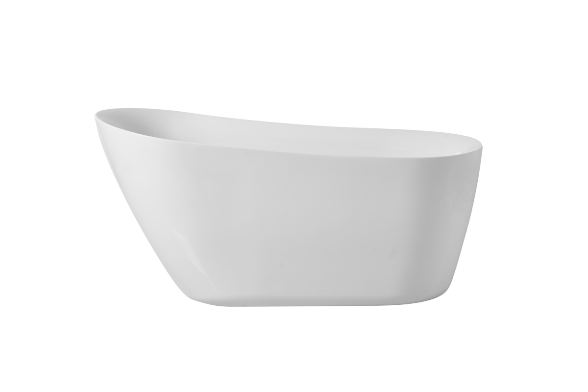 Picture of Elegant Decor BT10859GW 59 in. Soaking Single Slipper Bathtub, Glossy White