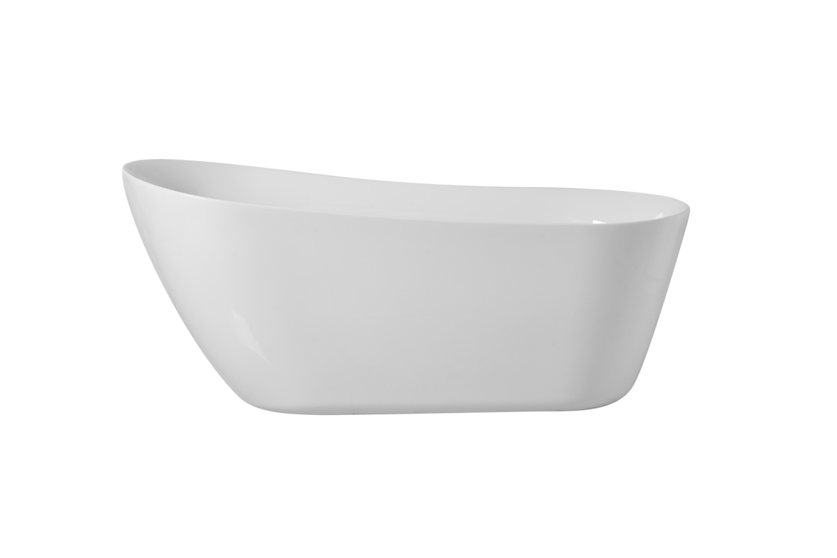Picture of Elegant Decor BT10867GW 67 in. Soaking Single Slipper Bathtub, Glossy White