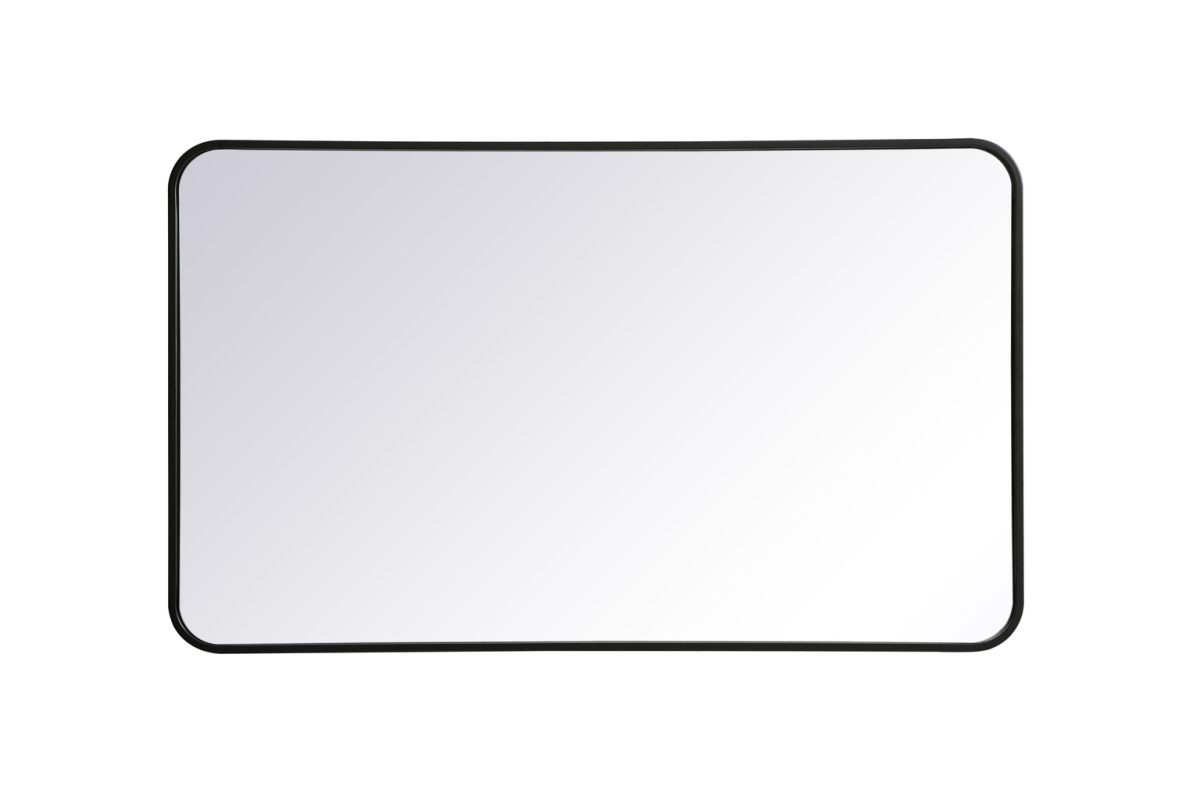 24 x 40 in. Soft Corner Metal Rectangular Mirror, Black
