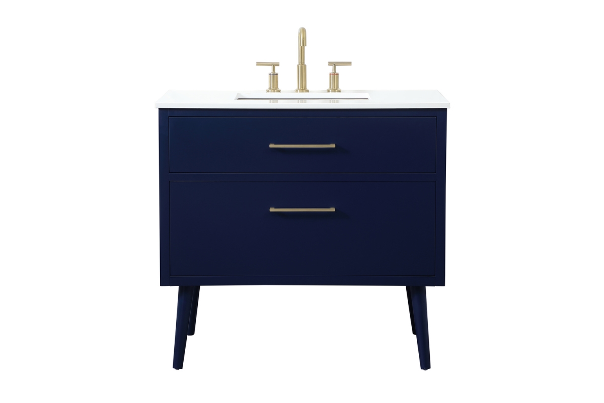 36 in. Bathroom Vanity, Blue