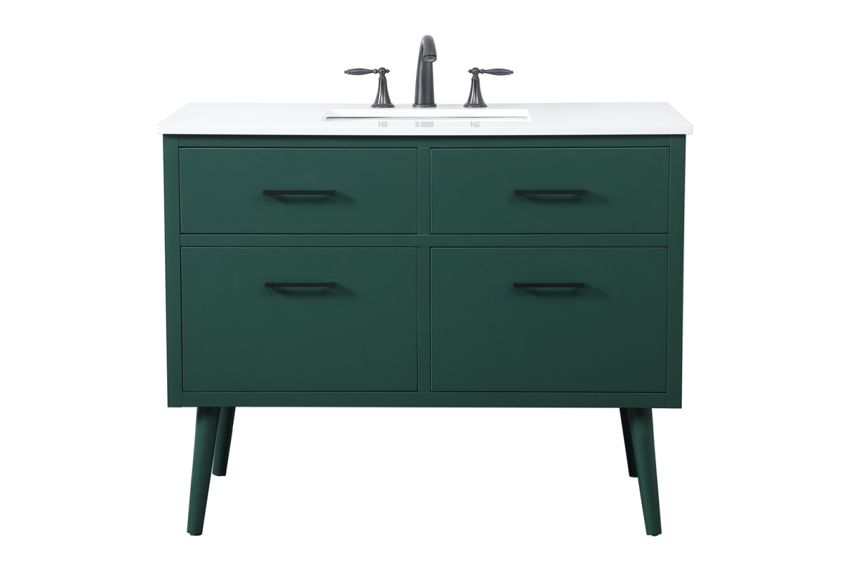 42 in. Bathroom Vanity, Green