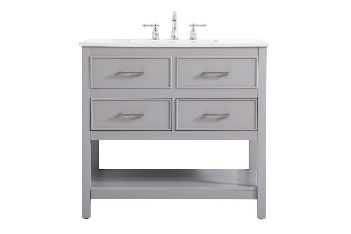 36 in. Single Bathroom Vanity, Gray