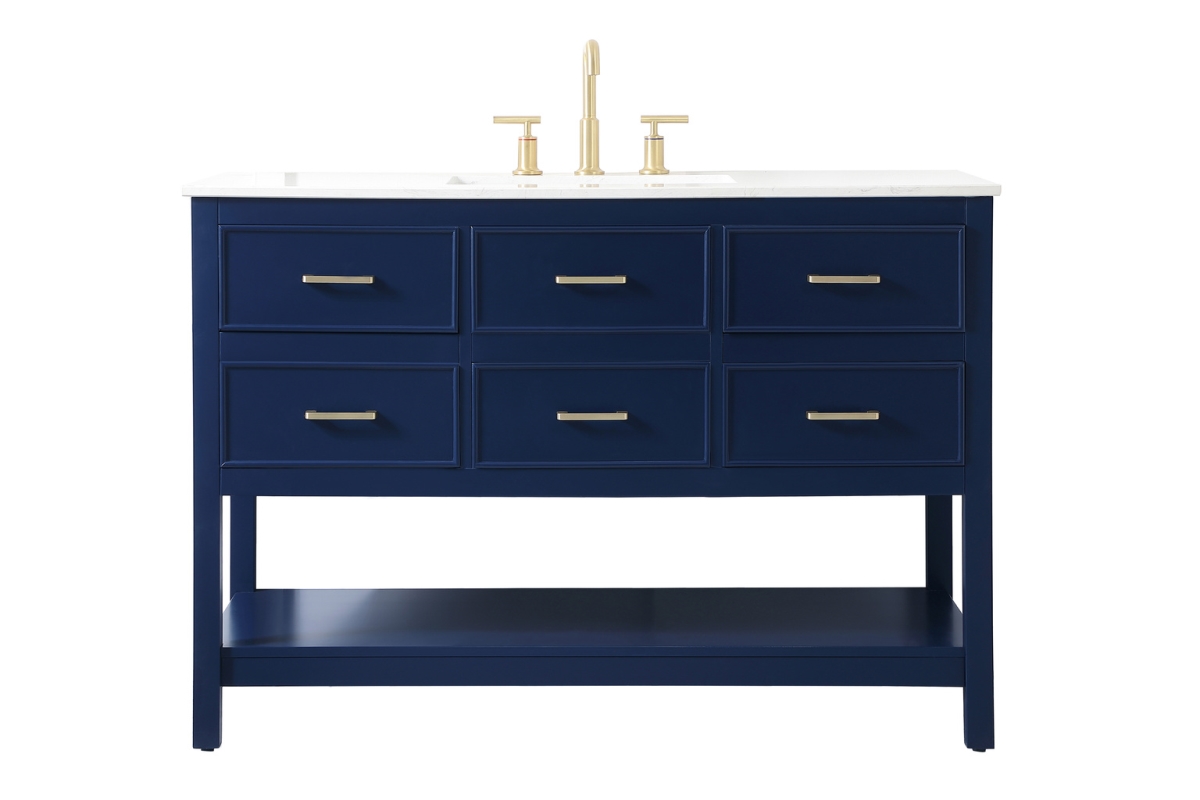 48 in. Single Bathroom Vanity, Blue