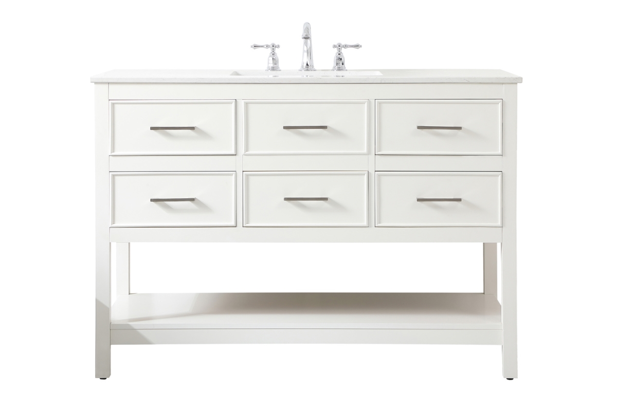 48 in. Single Bathroom Vanity, White