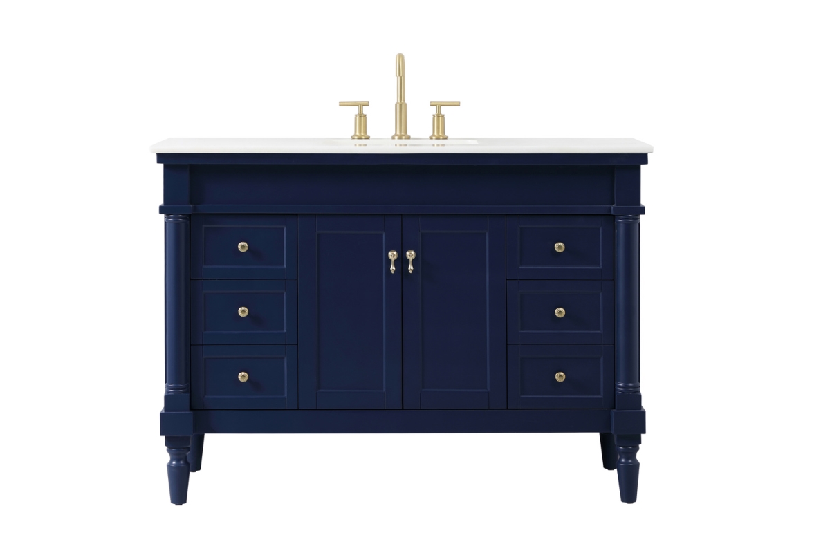48 in. Single Bathroom Vanity, Blue