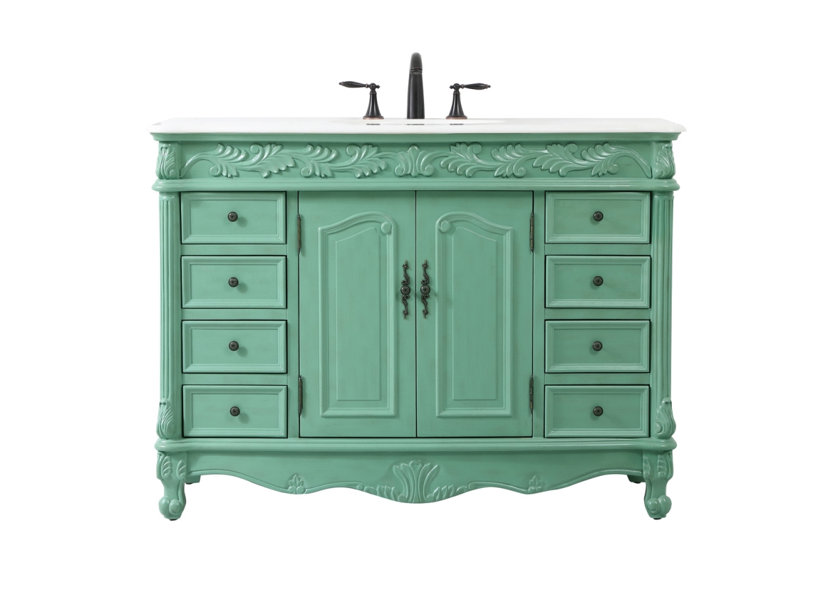 48 in. Single Bathroom Vanity, Vintage Mint