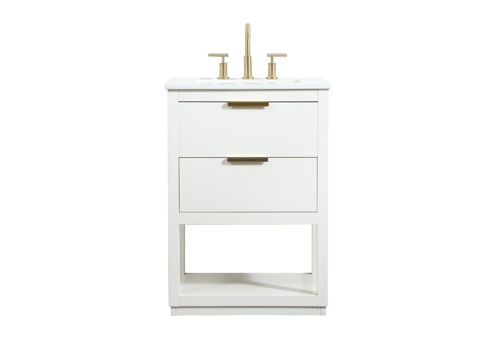 24 in. 1-Drawer Single Bathroom Vanity, White