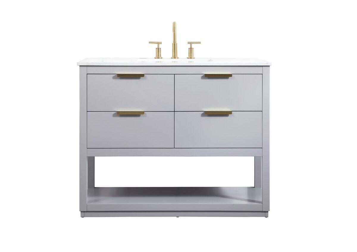 42 in. Larkin Single Bathroom Vanity, Grey