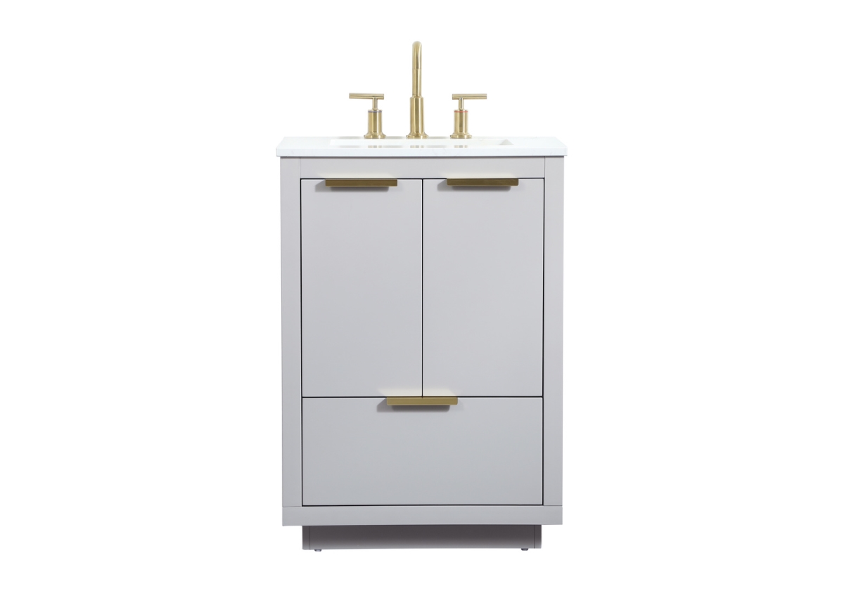 24 in. Single Bathroom Vanity, Grey
