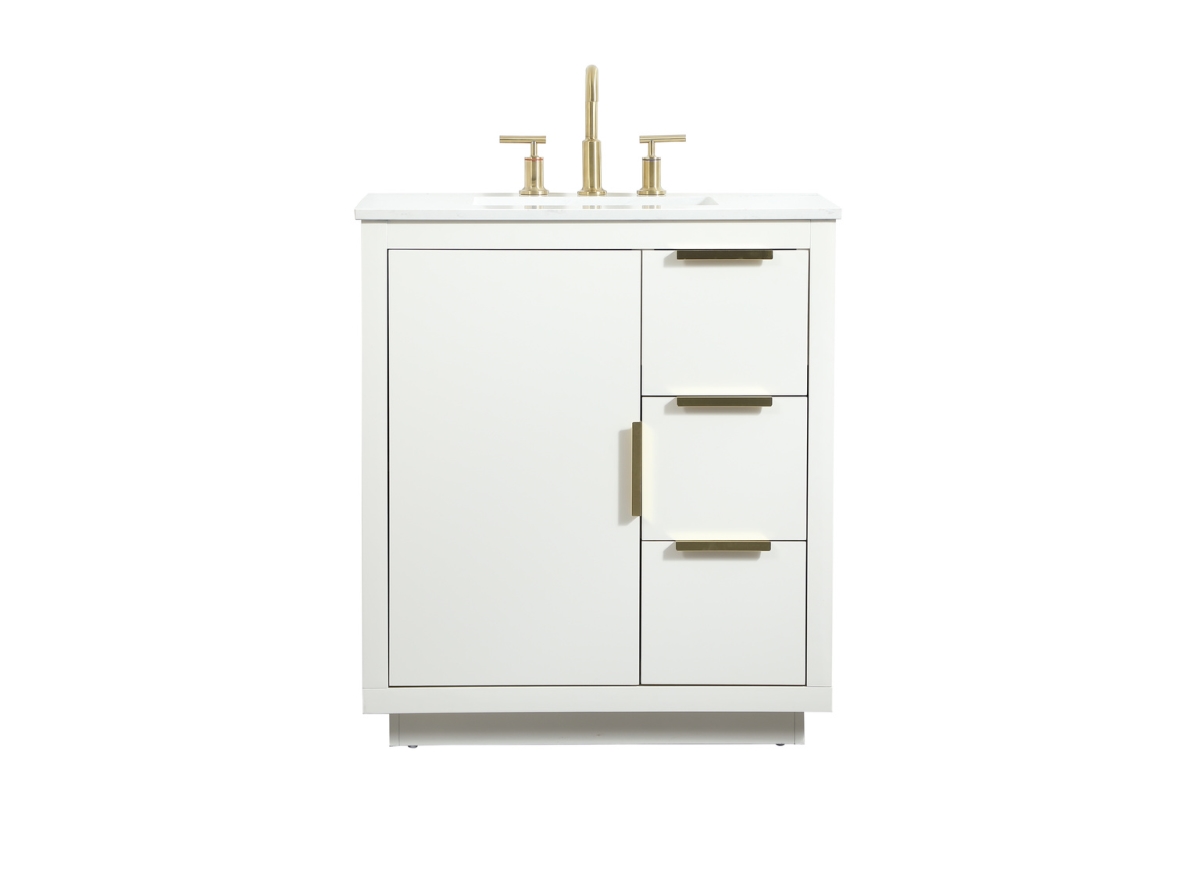 30 in. Single Bathroom Vanity - White