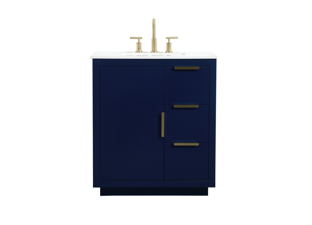 30 in. Single Bathroom Vanity, Blue