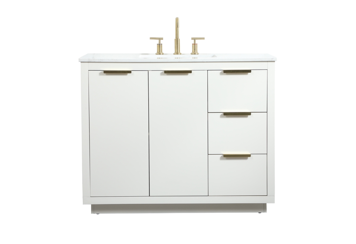 42 in. Single Bathroom Vanity - White