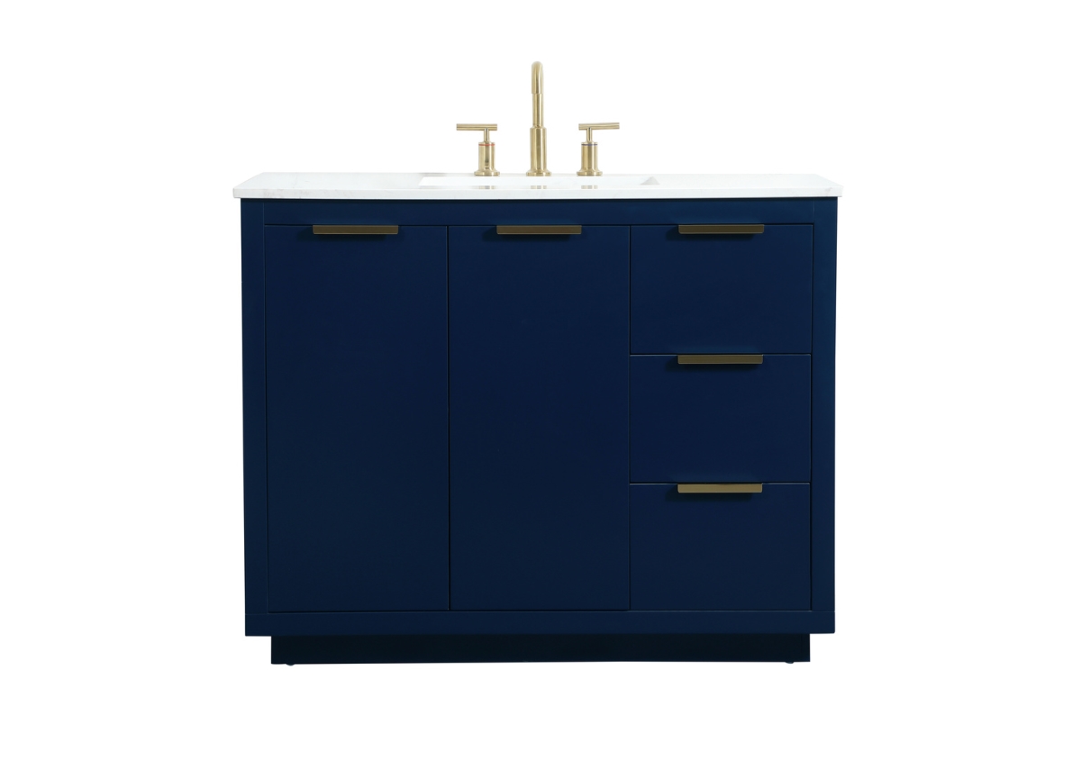 42 in. Single Bathroom Vanity, Blue