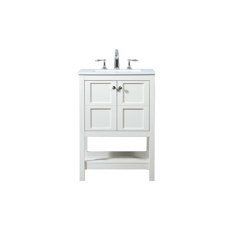 24 in. Single Bathroom Vanity in White