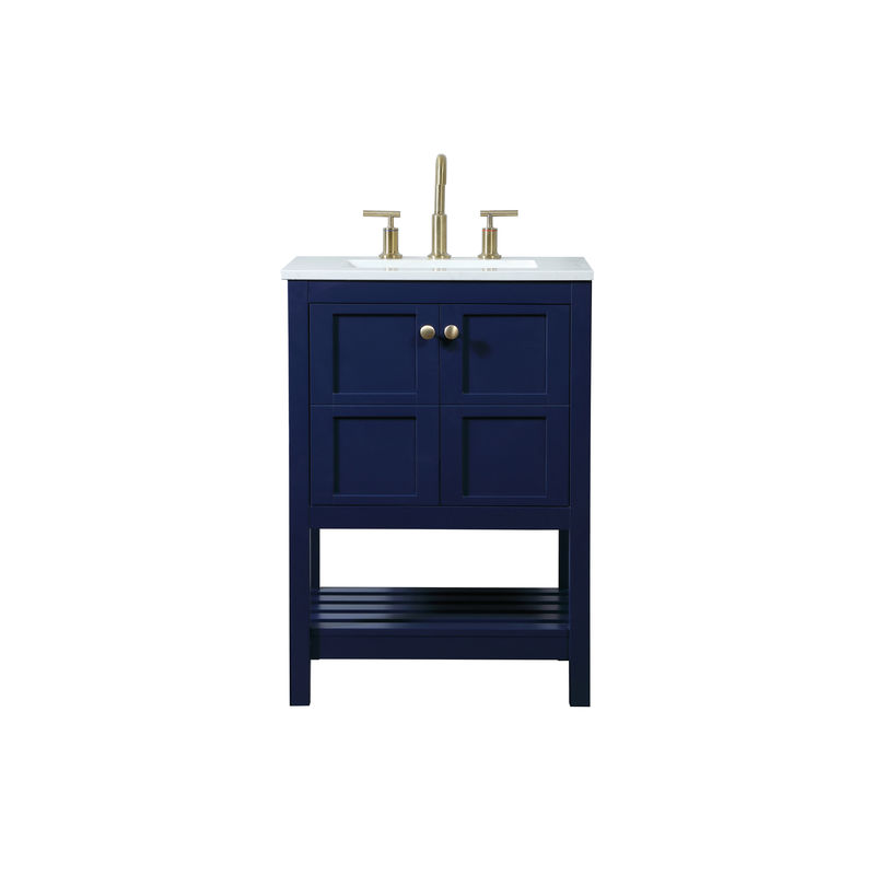 24 in. Single Bathroom Vanity in Blue