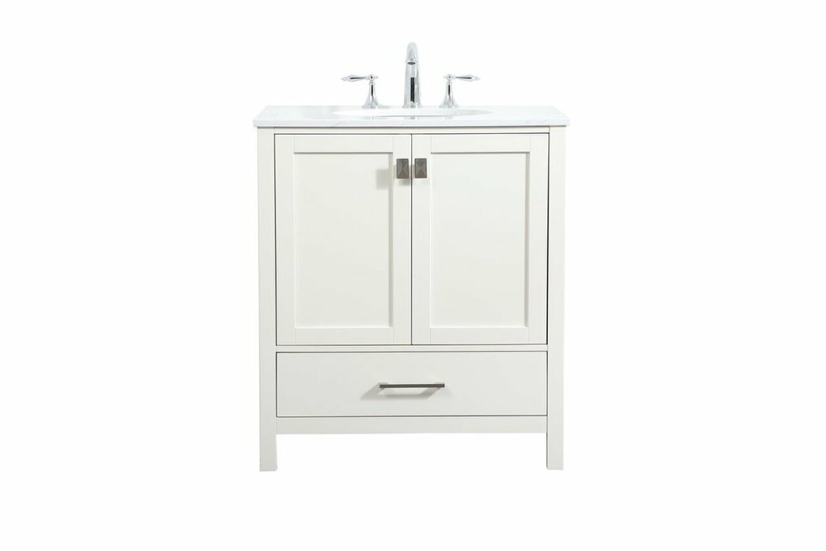 30 in. Single Bathroom Vanity, White