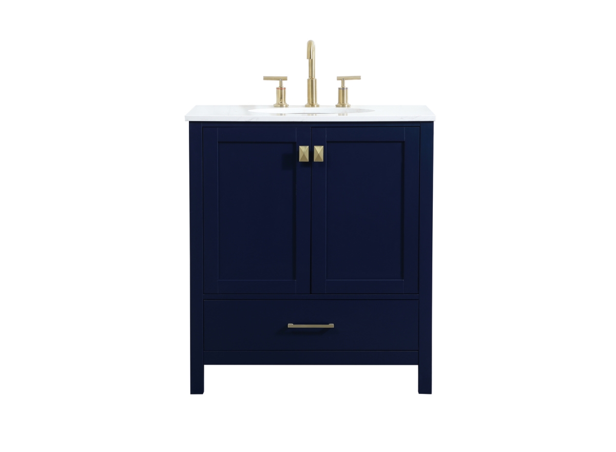 30 in. Single Bathroom Vanity, Blue