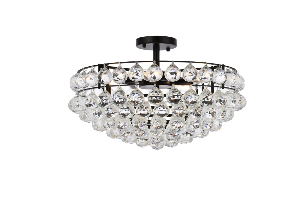20 in. Savannah Flush Mount in Black
