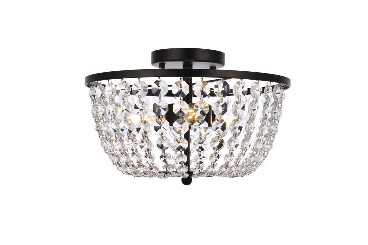 13 in. Cora Flush Mount in Black