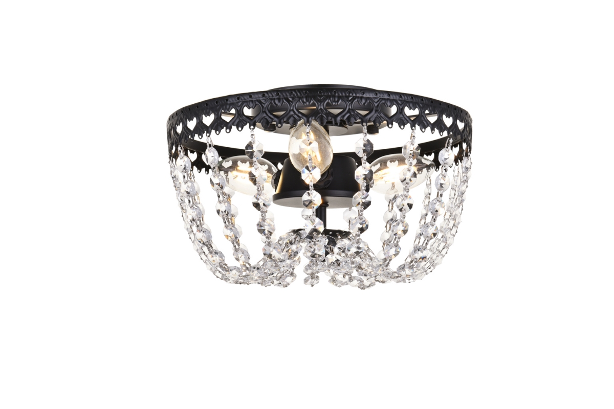10 in. Kylie Flush Mount in Black