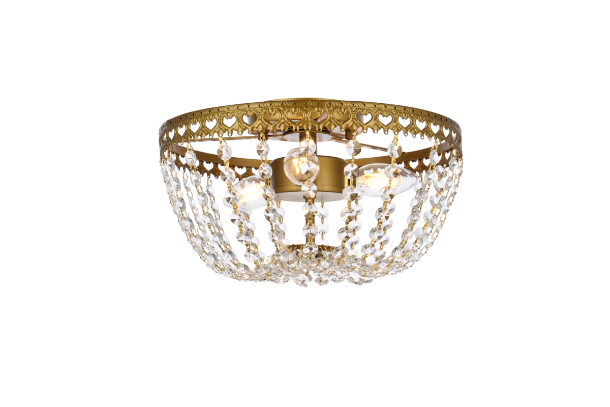 12 in. Kylie Flush Mount in Brass