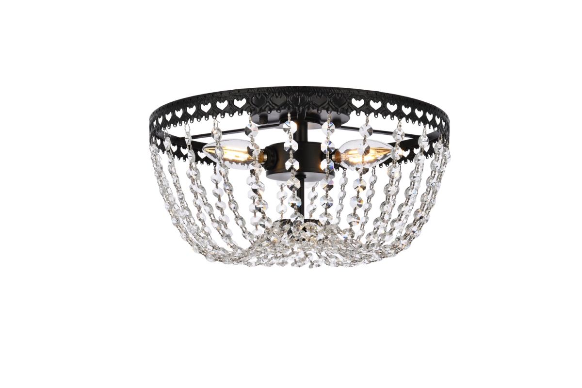 12 in. Kylie Flush Mount in Black