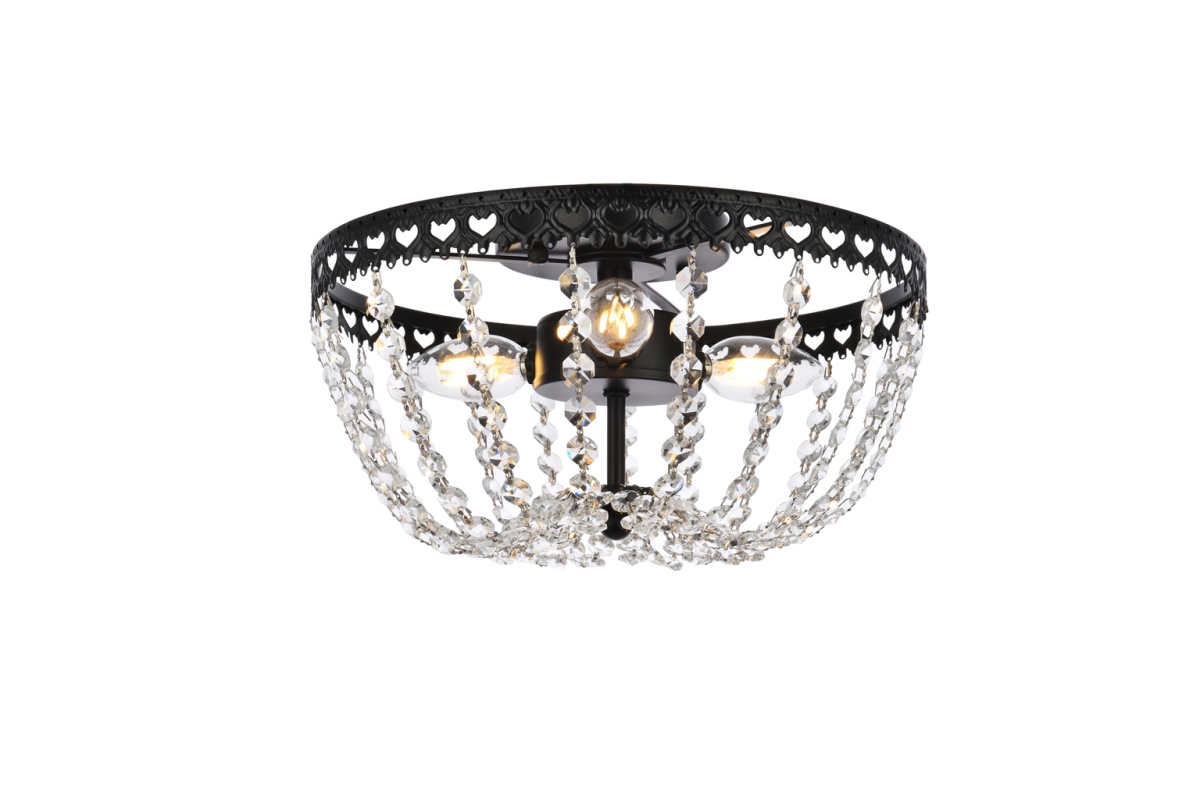 14 in. Kylie Flush Mount in Black