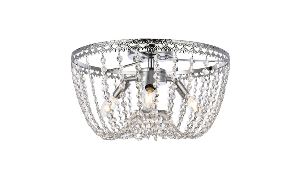 16 in. Kylie Flush Mount in Chrome