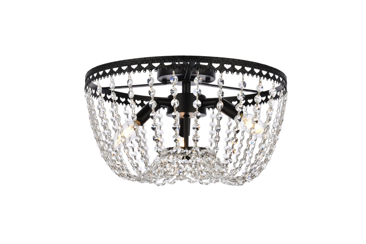 16 in. Kylie Flush Mount in Black