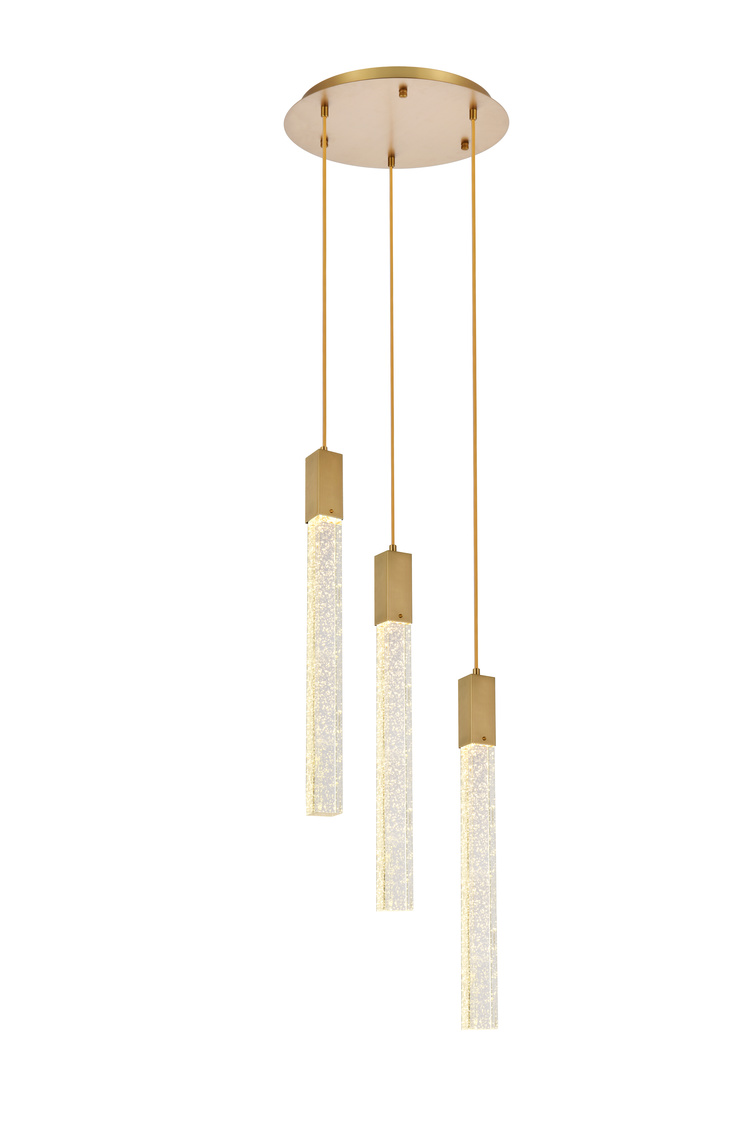 Weston 3 Lights Pendant in Satin Gold