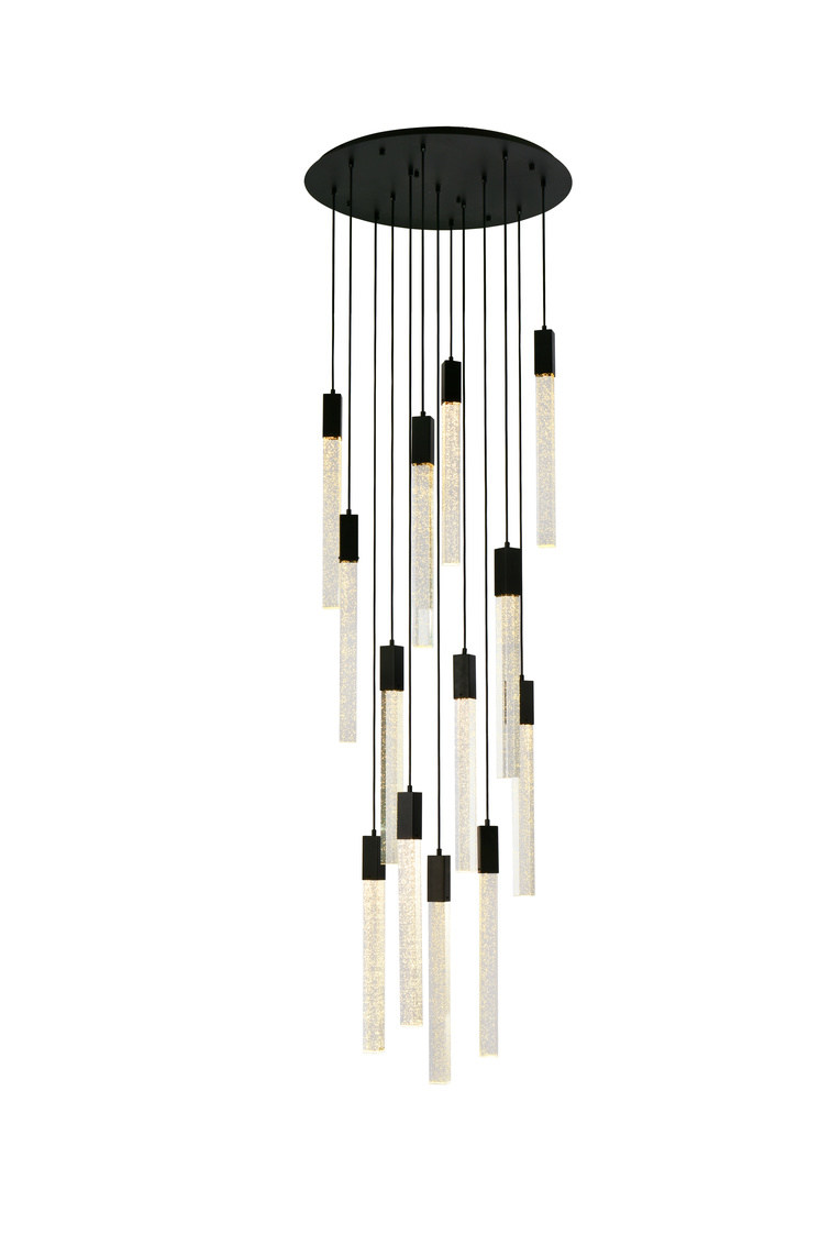 Weston 13 Lights Pendant in Black