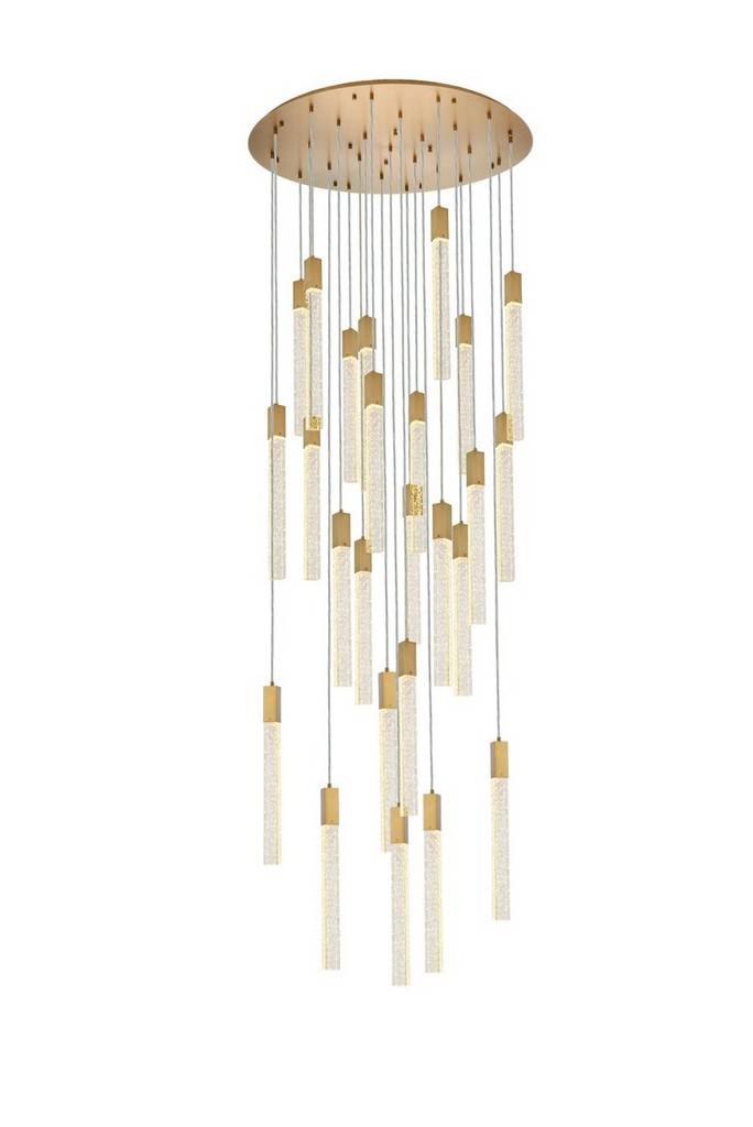 Weston 25 Lights Pendant, Satin Gold