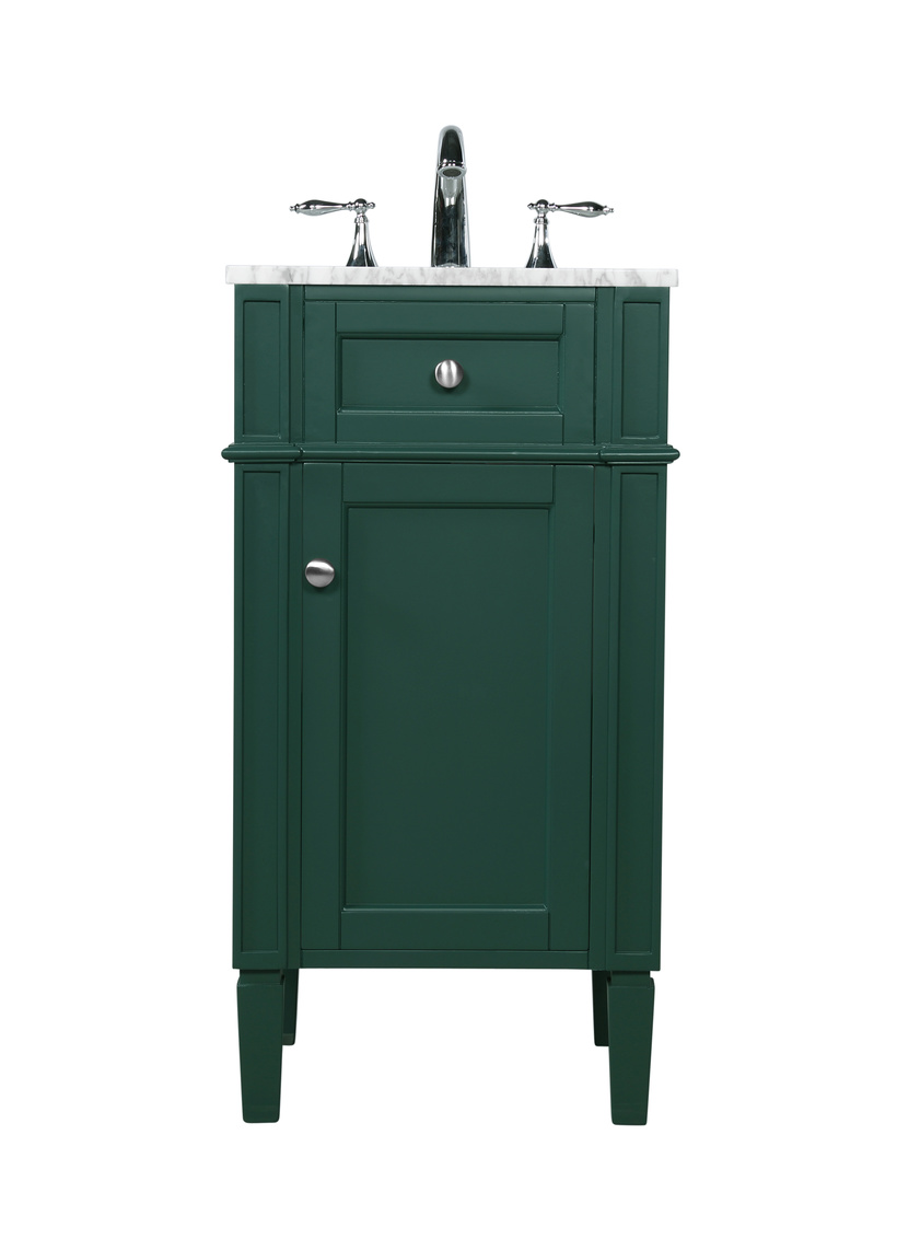 18 in. Single Bathroom Vanity in Green
