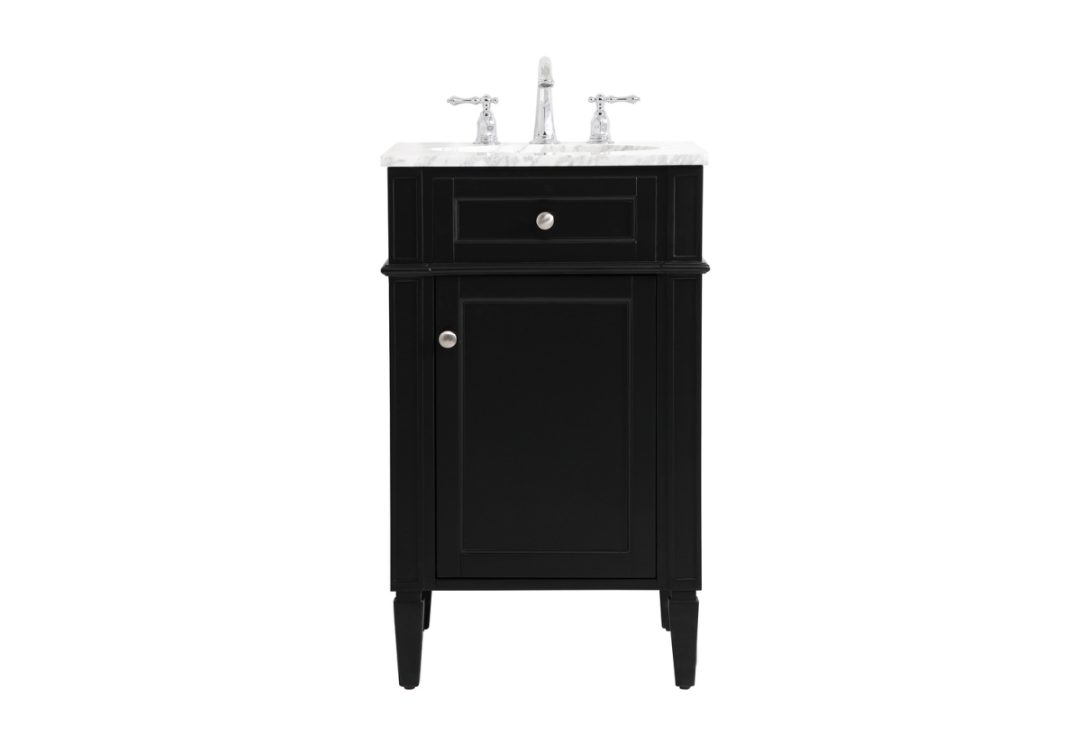 21 in. Single Bathroom Vanity in Black