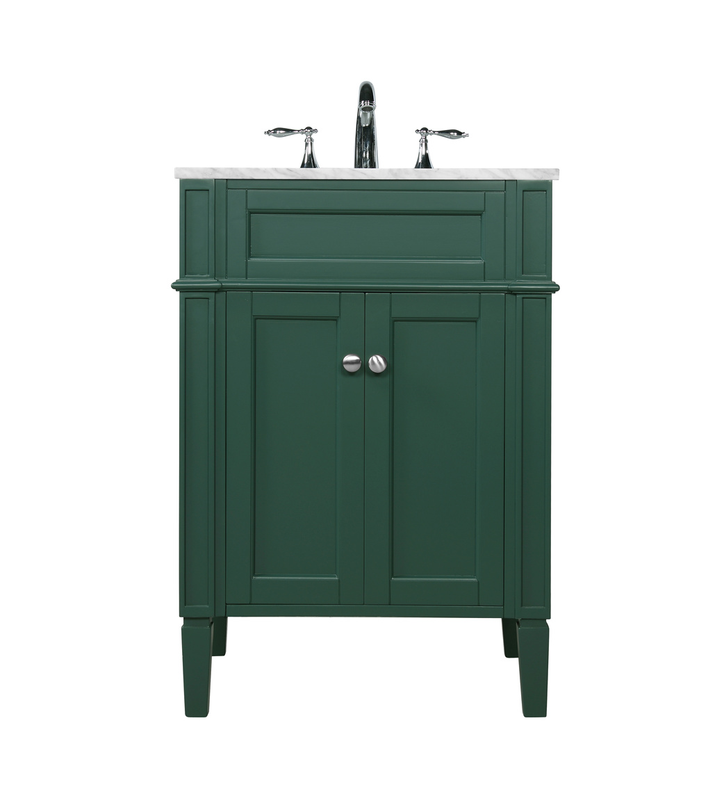 24 in. Single Bathroom Vanity in Green
