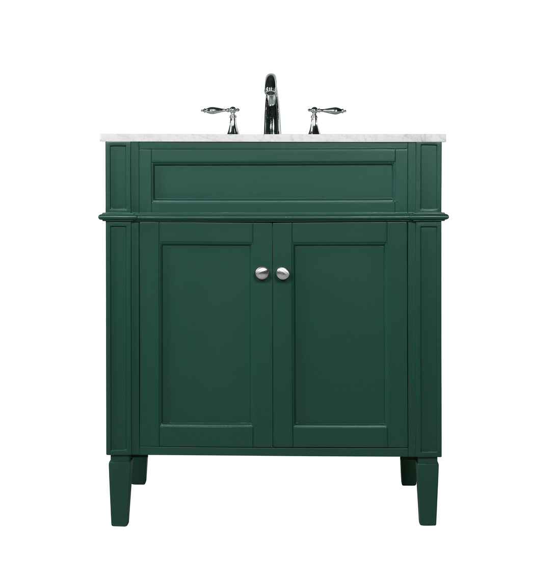 30 in. Single Bathroom Vanity in Green