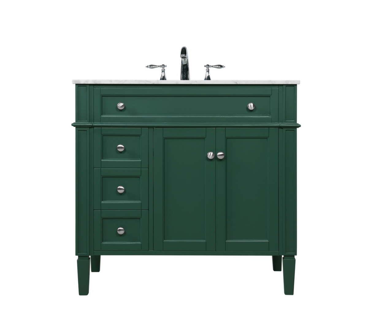 36 in. Single Bathroom Vanity with 3 Drawer in Green