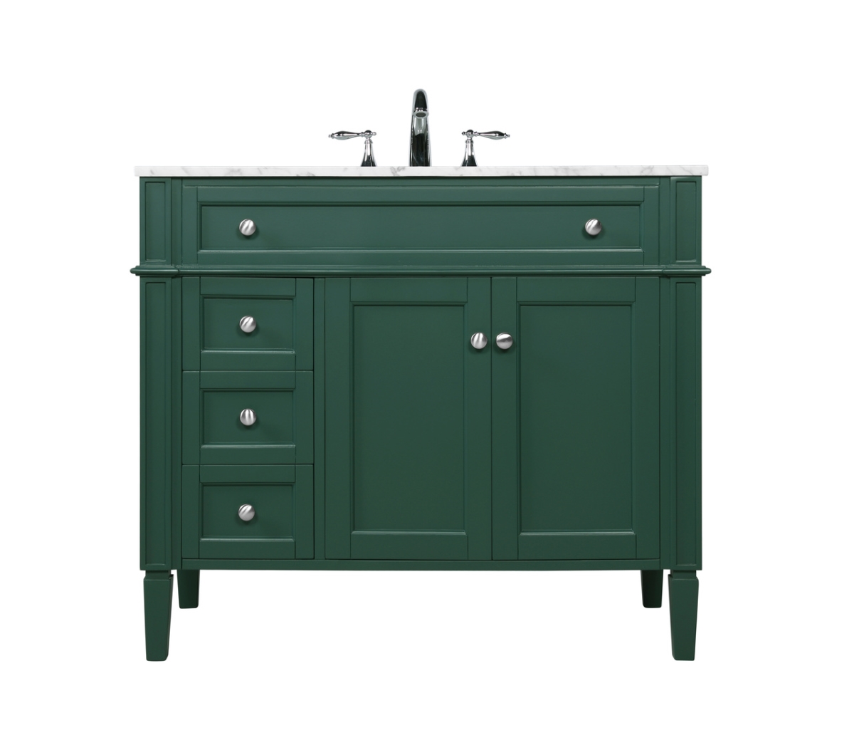 40 in. Single Bathroom Vanity in Green - 21.5 in.