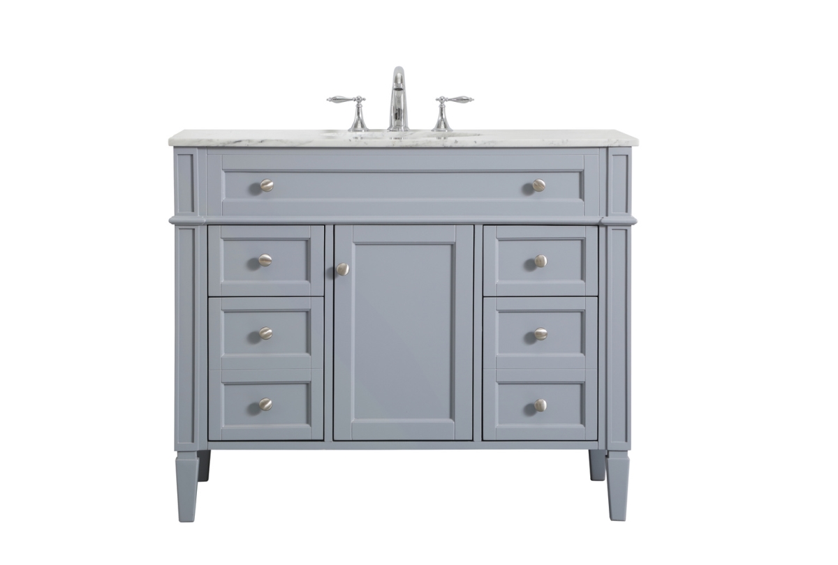 42 in. Single Bathroom Vanity in Grey - 35 in.