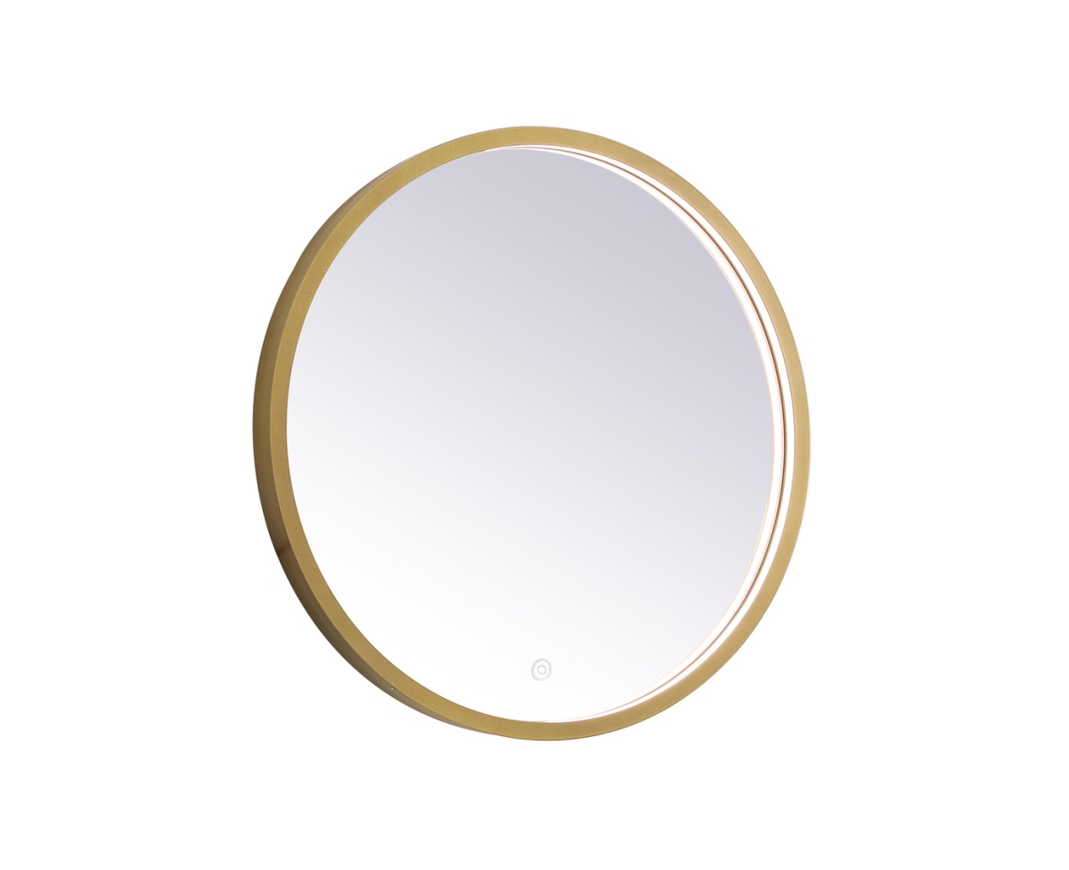 21 in. Pier 3000K, 4200K & 6400K LED Mirror with Adjustable Color Temperature in Brass