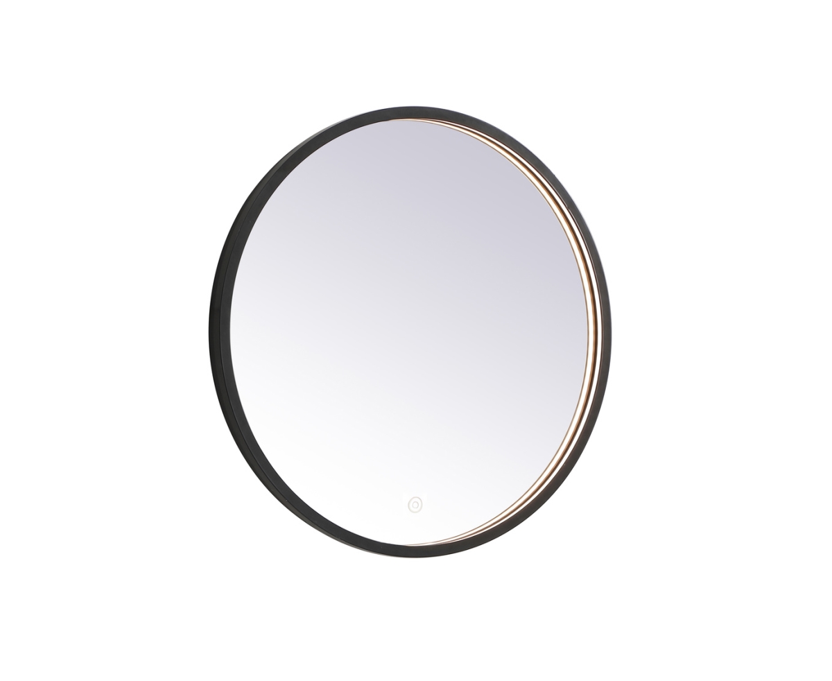 24 in. Pier 3000K, 4200K & 6400K LED Mirror with Adjustable Color Temperature in Black