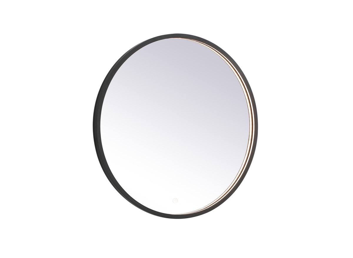 28 in. Pier 3000K, 4200K & 6400K LED Mirror with Adjustable Color Temperature in Black