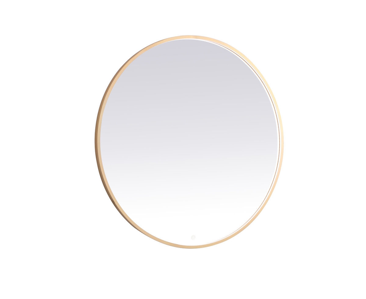 MRE6045BR 45 in. Pier 3000K, 4200K & 6400K LED Mirror with Adjustable Color Temperature in Brass
