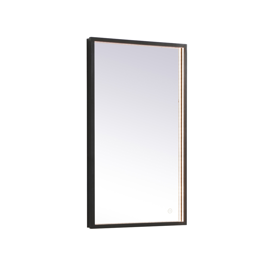 18 x 30 in. 3000K, 4200K & 6400K Pier LED Mirror with Adjustable Color Temperature in Black