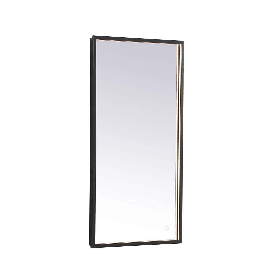 18 x 36 in. Pier 3000K, 4200K & 6400K LED Mirror with Adjustable Color Temperature in Black