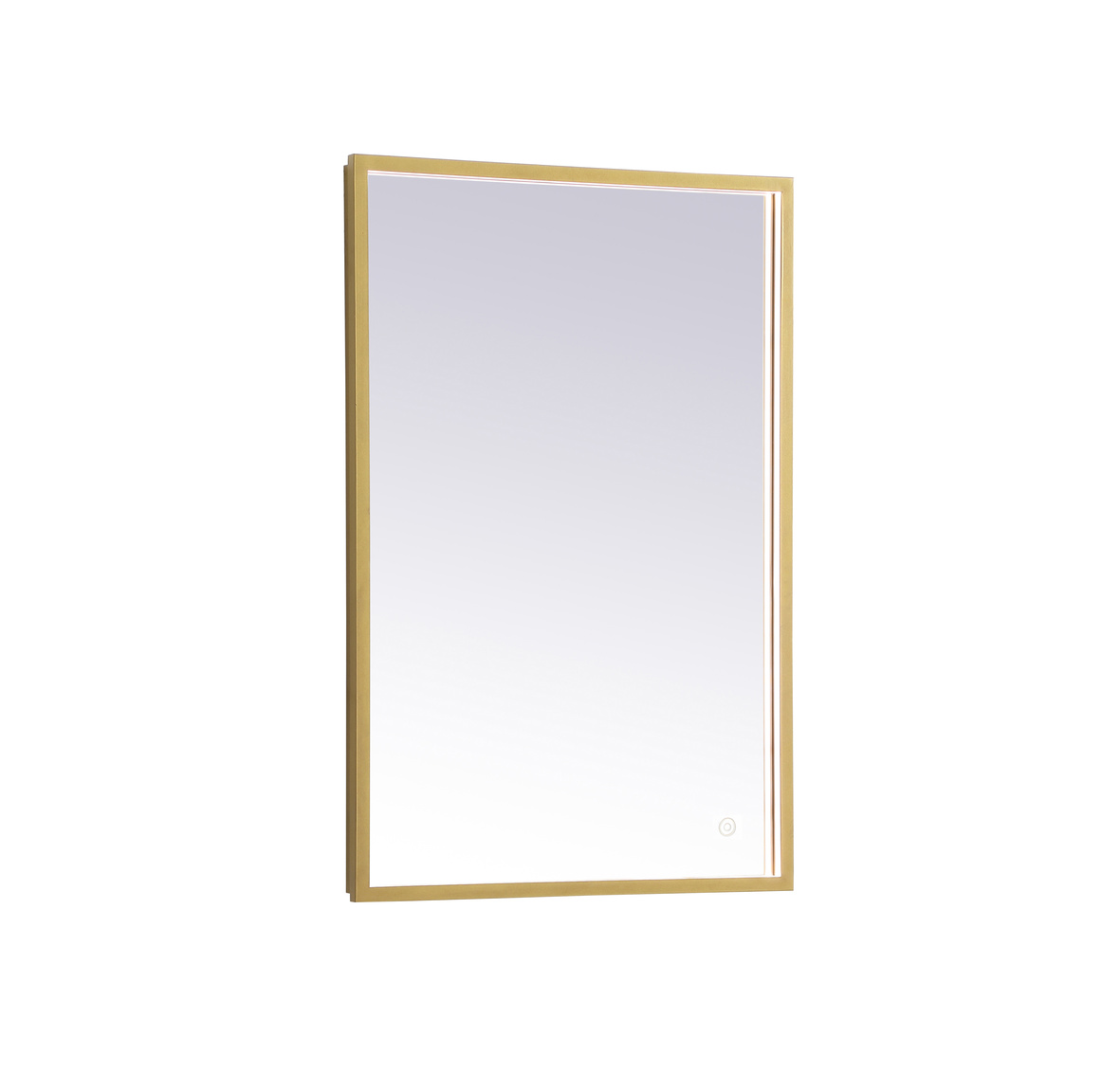 20 x 30 in. Pier 3000K, 4200K & 6400K LED Mirror with Adjustable Color Temperature in Brass