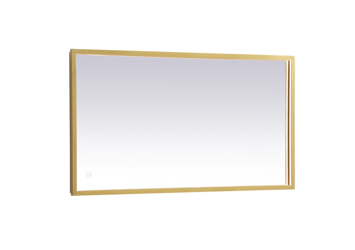 20 x 36 in. Pier 3000K, 4200K & 6400K LED Mirror with Adjustable Color Temperature in Brass