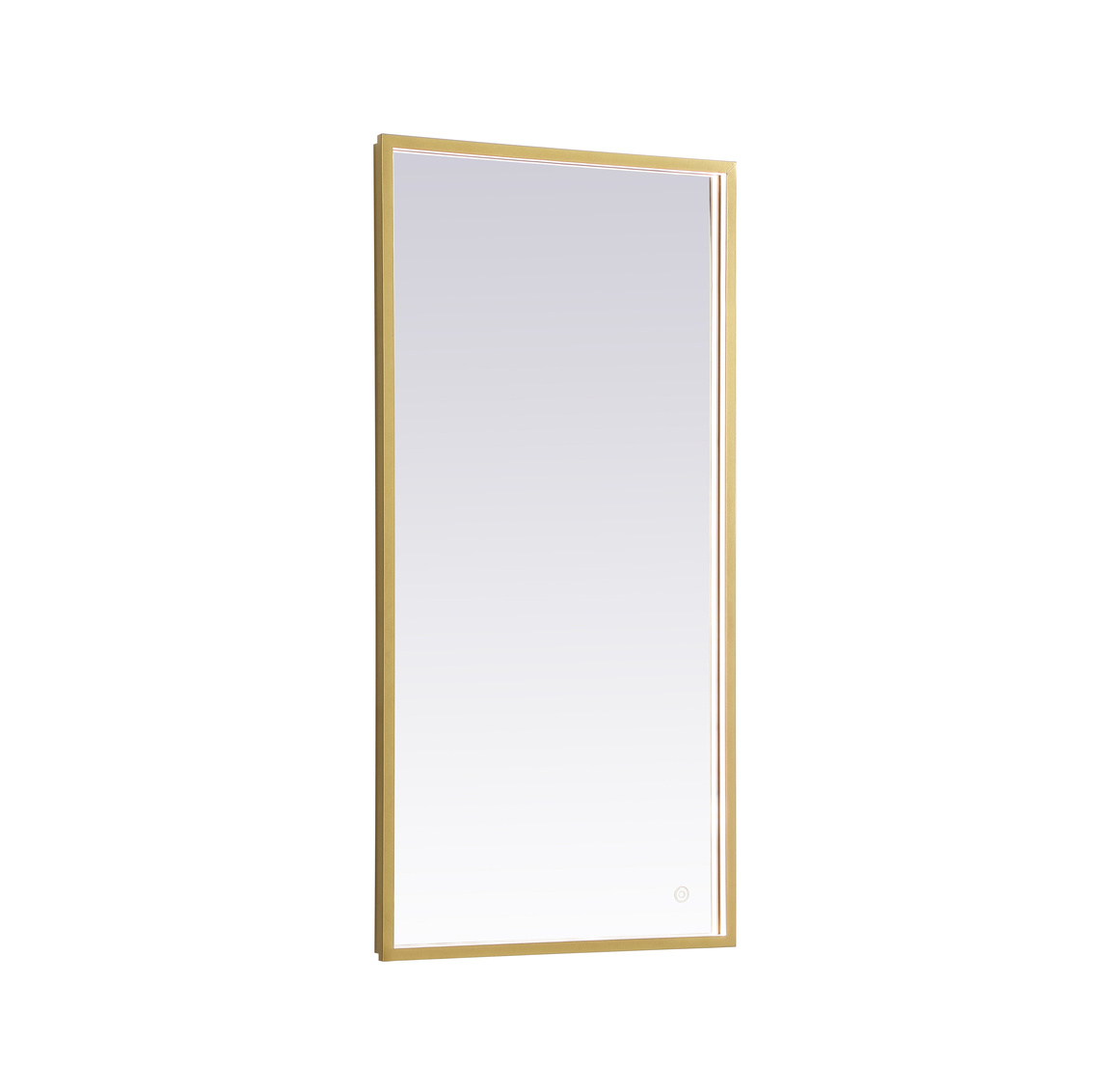 20 x 40 in. Pier 3000K, 4200K & 6400K LED Mirror with Adjustable Color Temperature in Brass