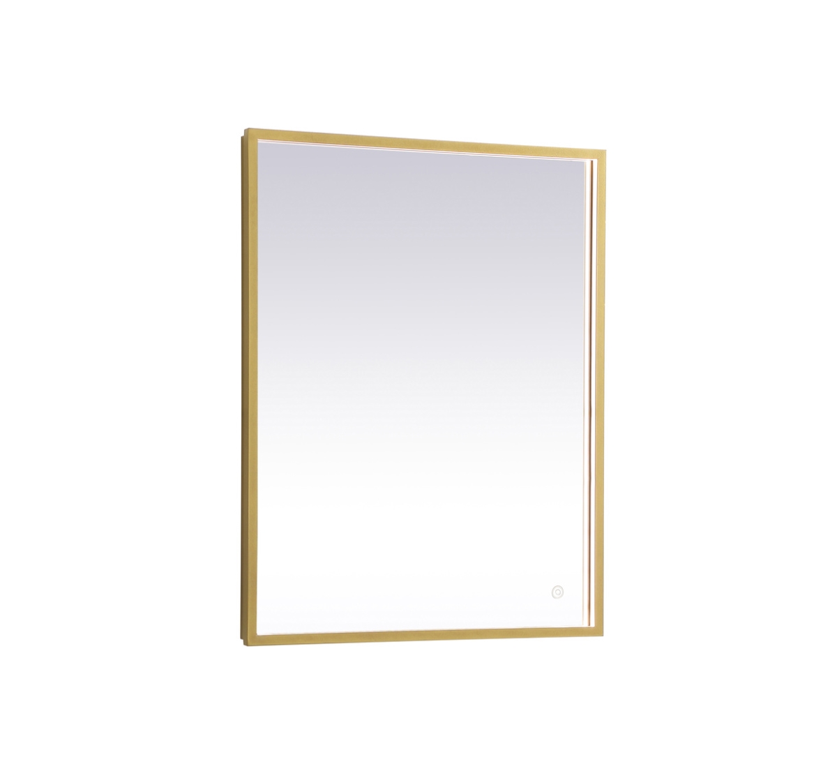 24 x 30 in. Pier 3000K, 4200K & 6400K LED Mirror with Adjustable Color Temperature in Brass